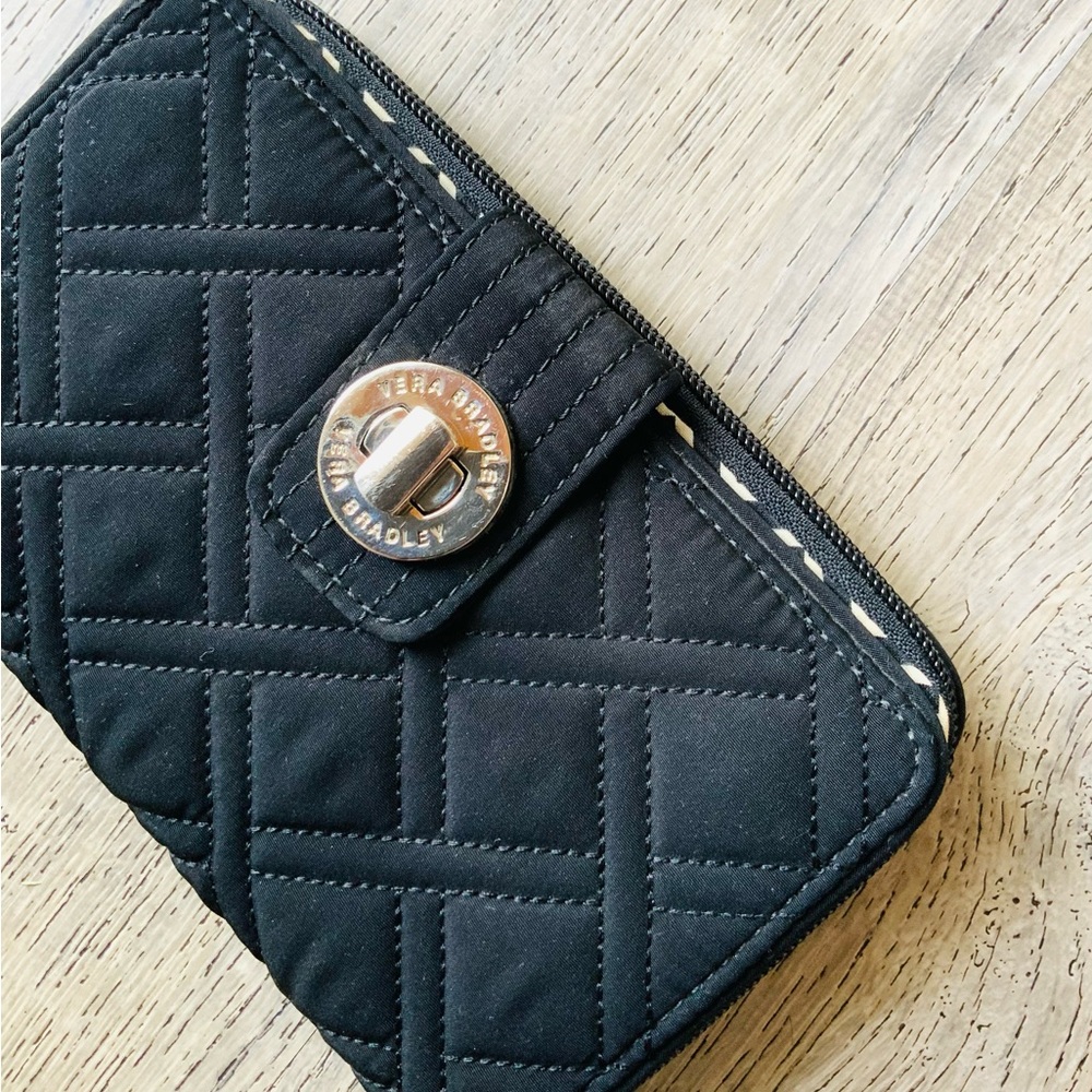 Vera Bradley Black Quilted Wallet OS - Picture 8 of 12